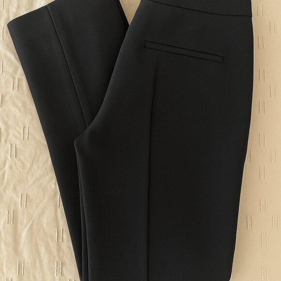 Club Monaco Black Slim Kick Flare Pants - Size 0 - Picture 4 of 4